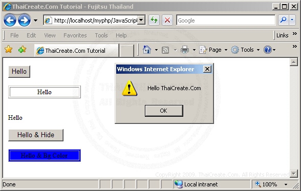 JavaScript OnClick JavaScript OnClick