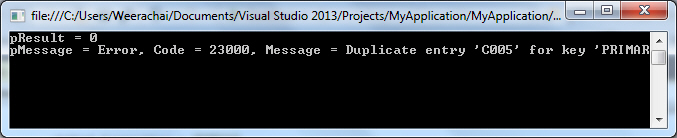 VB.Net MySQL Stored OUTPUT VB.Net MySQL Stored OUTPUT