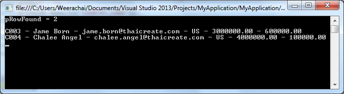 C# MySQL Stored OUTPUT