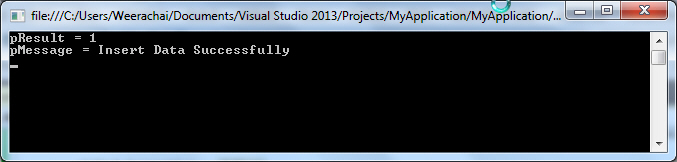 C# MySQL Stored OUTPUT