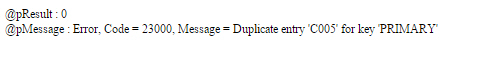 PHP MySQL Stored OUTPUT PHP MySQL Stored OUTPUT