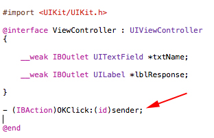 Objective-C IBOutlet and IBAction Objective-C IBOutlet and IBAction