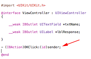 Objective-C IBOutlet and IBAction