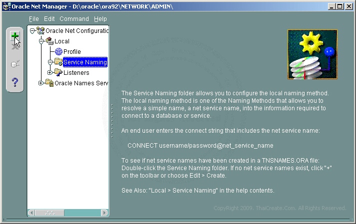 Oracle Create TNS Name