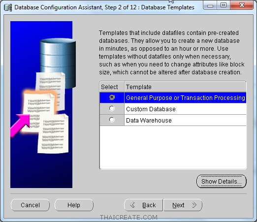 Oracle Create Database