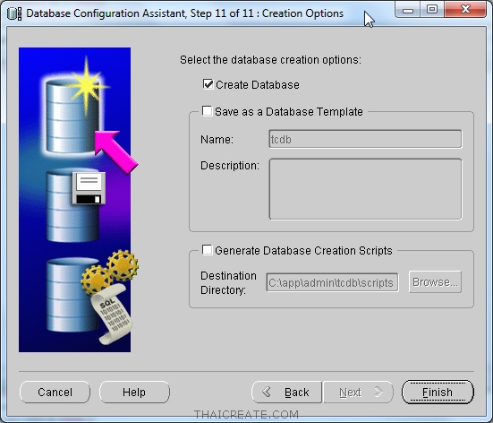Oracle Create Database