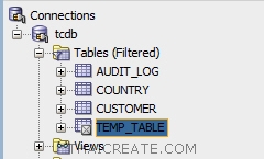 Declare Temp Table Oracle : Stored Procedure