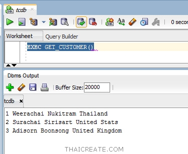 Declare Temp Table Oracle : Stored Procedure