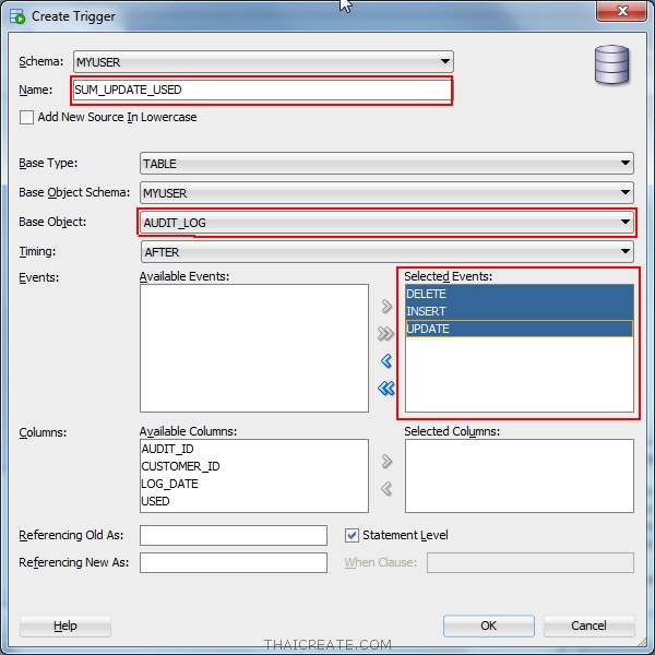 ตอนที่ 17 การสร้าง Trigger Events บน Oracle Database (Oracle Trigger)