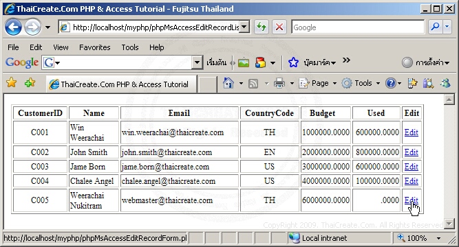 PHP & Ms Access