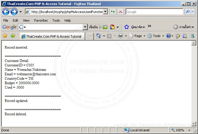 PHP & Ms Access PHP & Ms Access