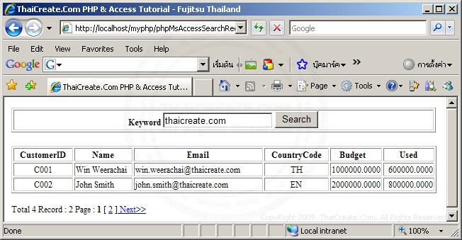 PHP & Ms Access