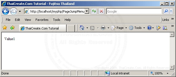 PHP Jump Menu