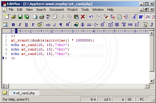 Math Rand PHP mt_rand()