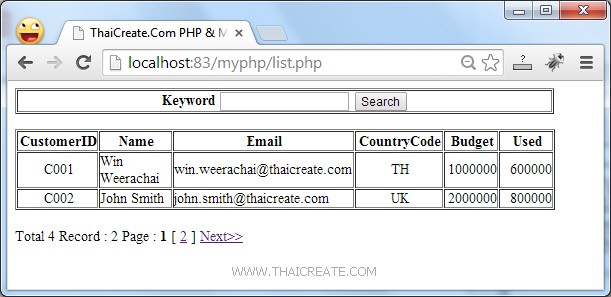 PHP  MySQL Search Data Paging/Pagination (mysqli)