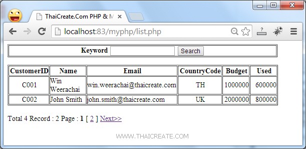 PHP MySQL Search Data Paging/Pagination (mysqli) PHP MySQL Search Data Paging/Pagination (mysqli)