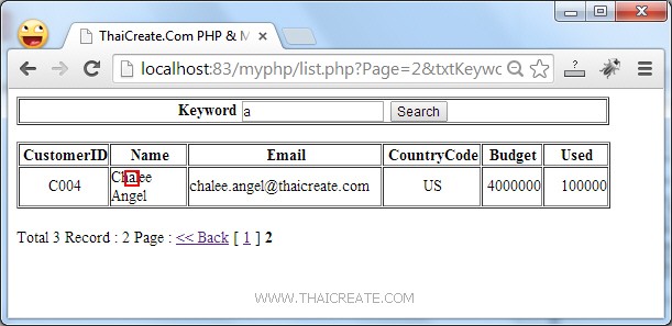 PHP MySQL Search Data Paging/Pagination (mysqli) PHP MySQL Search Data Paging/Pagination (mysqli)