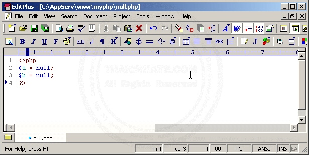 PHP null