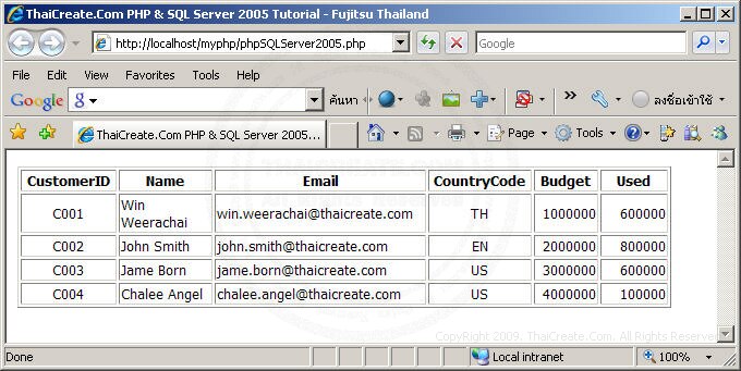 PHP & SQL Server 2005 PHP & SQL Server 2005
