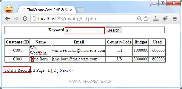 PHP SQL Server Search Data Paging/Pagination (PDO)