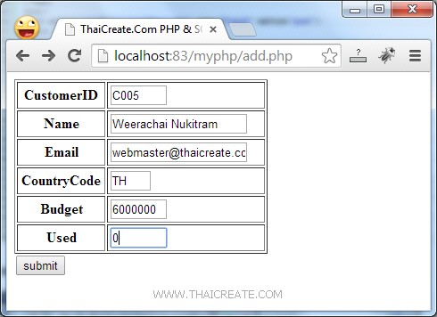PHP SQL Server Add/Insert Data Record (sqlsrv) PHP SQL Server Add/Insert Data Record (sqlsrv)