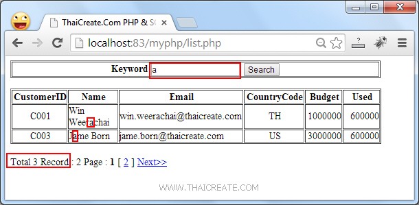 PHP SQL Server Search Data Paging/Pagination (sqlsrv)