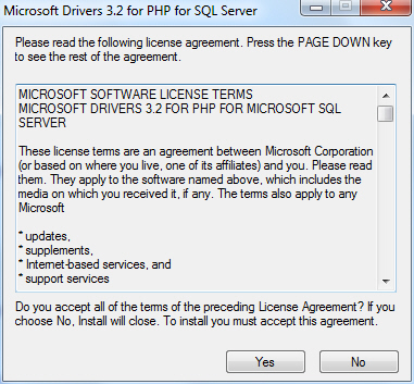 PHP SQL Server sqlsrv pdo_sqlsrv
