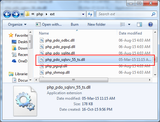 PHP SQL Server sqlsrv pdo_sqlsrv
