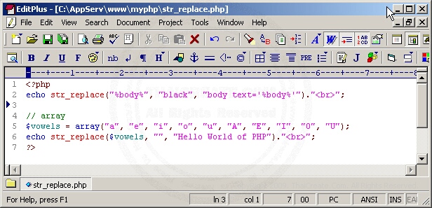 PHP str_replace()