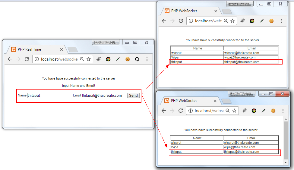 WebSockets and MySQL Database