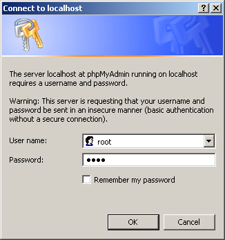 Mysql default root password