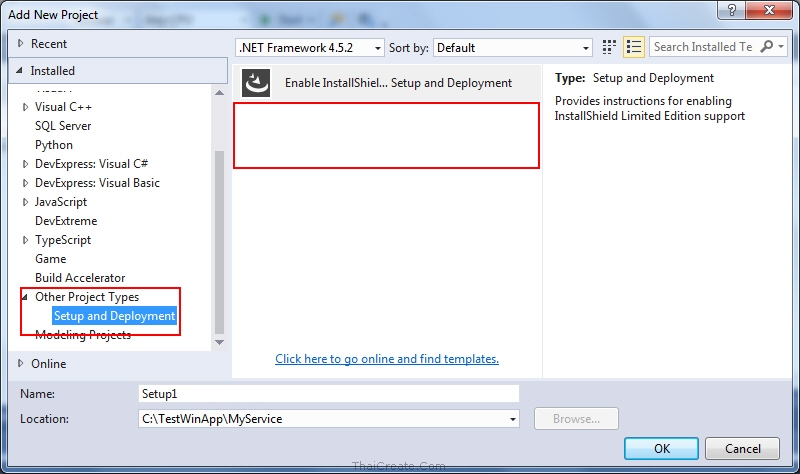 Setup Project Visual Studio