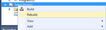 Setup Project Visual Studio