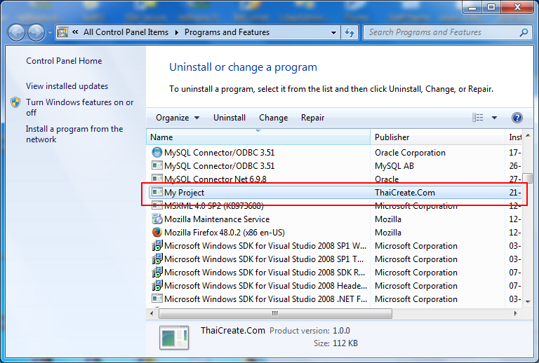 Setup Project Visual Studio