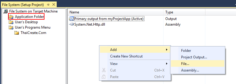 Setup Project Visual Studio