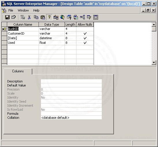 SQL Server Create Database and Table