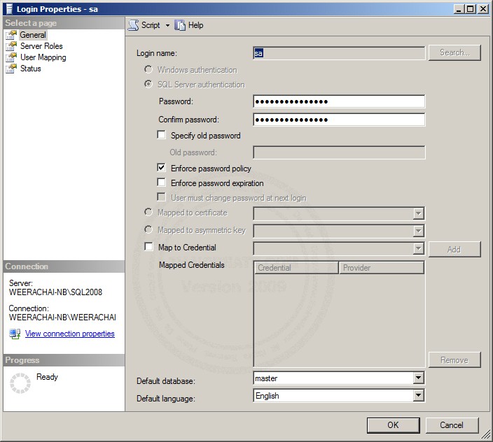SQL Server 2008 Authentication Mode