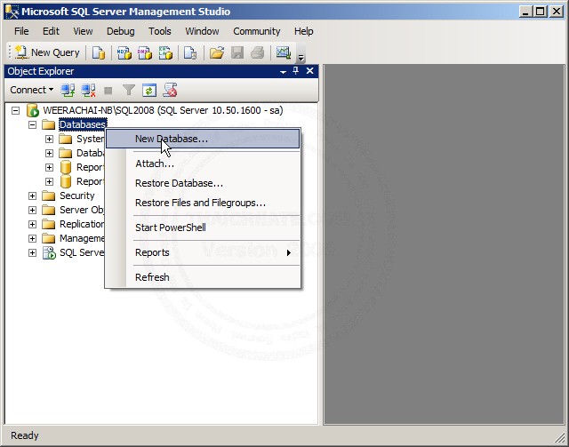 SQL Server 2008 Create Database and Table