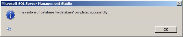 SQL Server 2008 Restore Database