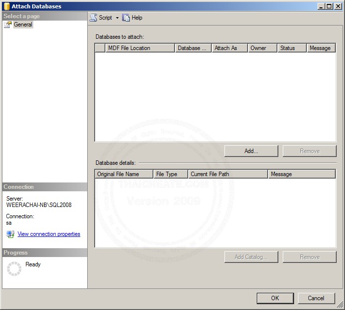 SQL Server  2008 Restore/Import