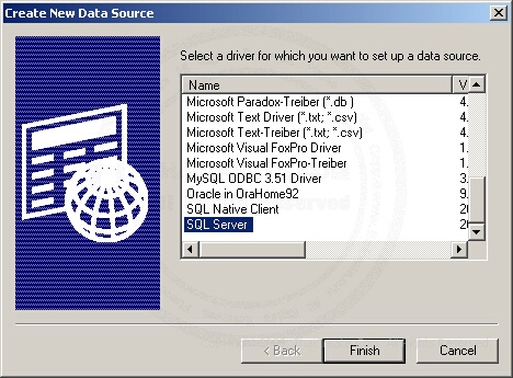 SQL Server Data Source Config (DSN)
