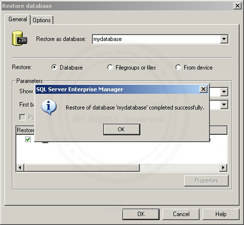 SQL Server Restore Database