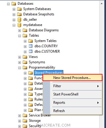 Stored Procedure บน SQL Server