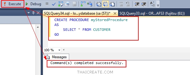Stored Procedure บน SQL Server