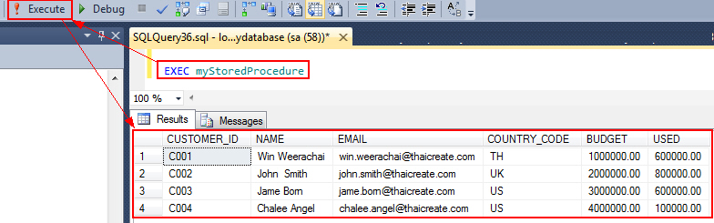 Stored Procedure บน SQL Server Stored Procedure บน SQL Server
