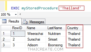 Declare Table SQL Server : Stored Procedure