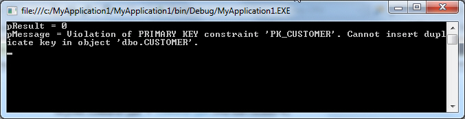 C# SQL Server Stored OUTPUT C# SQL Server Stored OUTPUT