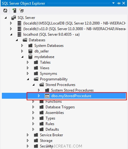 Debug Stored Procedure