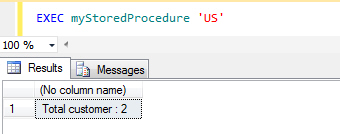 OUTPUT / OUT  : Stored Procedure