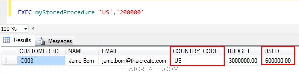 Parameters Stored Procedure Parameters Stored Procedure